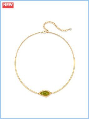 Dainty Gold Choker Baroque Gemstone Collar Necklace for Women